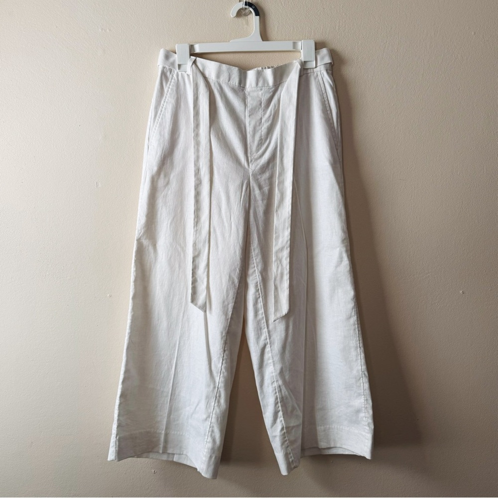 Banana Republic Rowan Wide Leg Linen Cotton Blend Pants Size 8